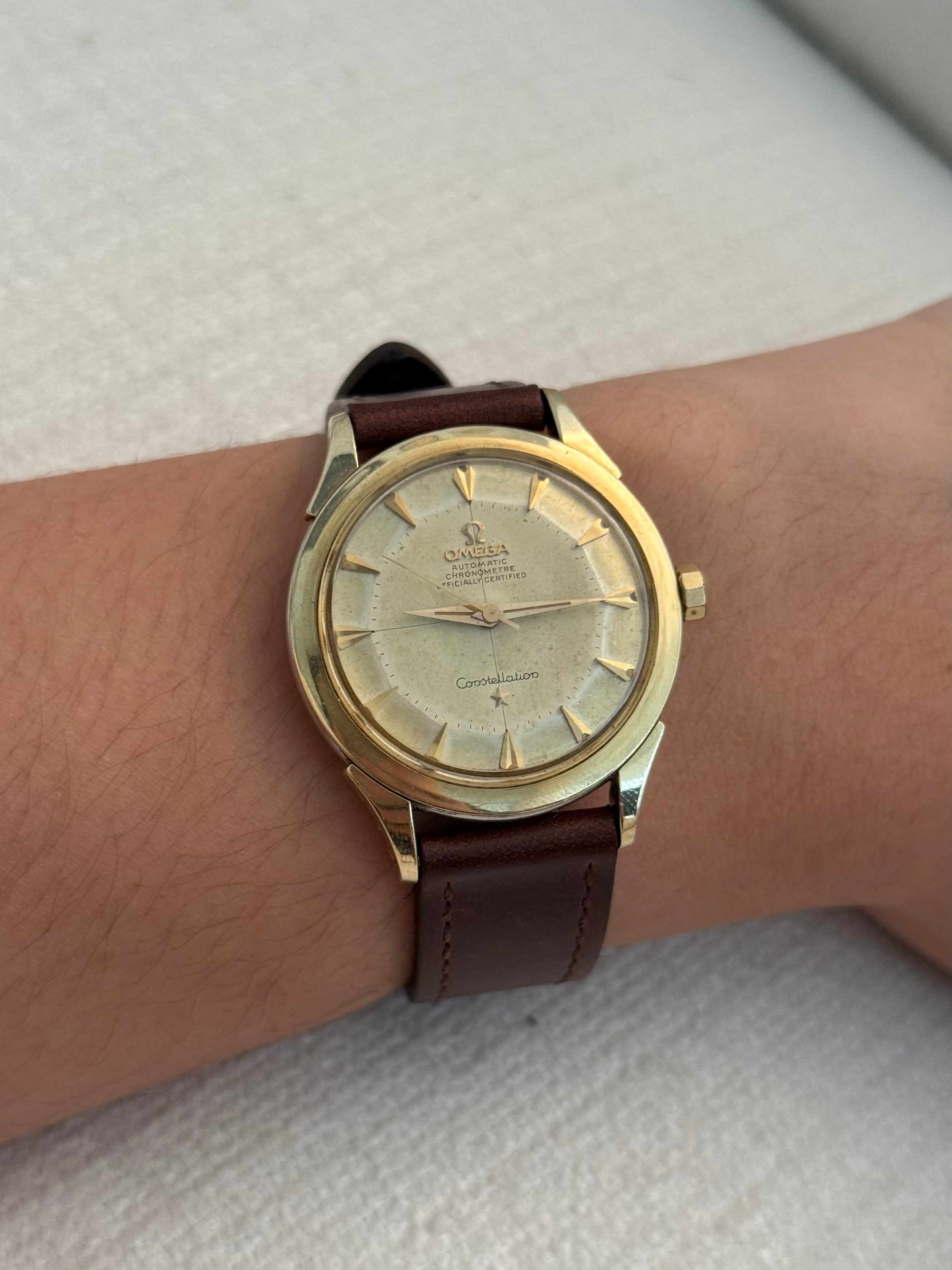 1956 Omega Constellation Ref. 2852 Pie-Pan “Arrowhead”