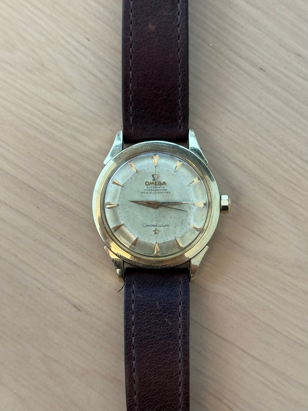 1956 Omega Constellation Ref. 2852 Pie-Pan “Arrowhead”