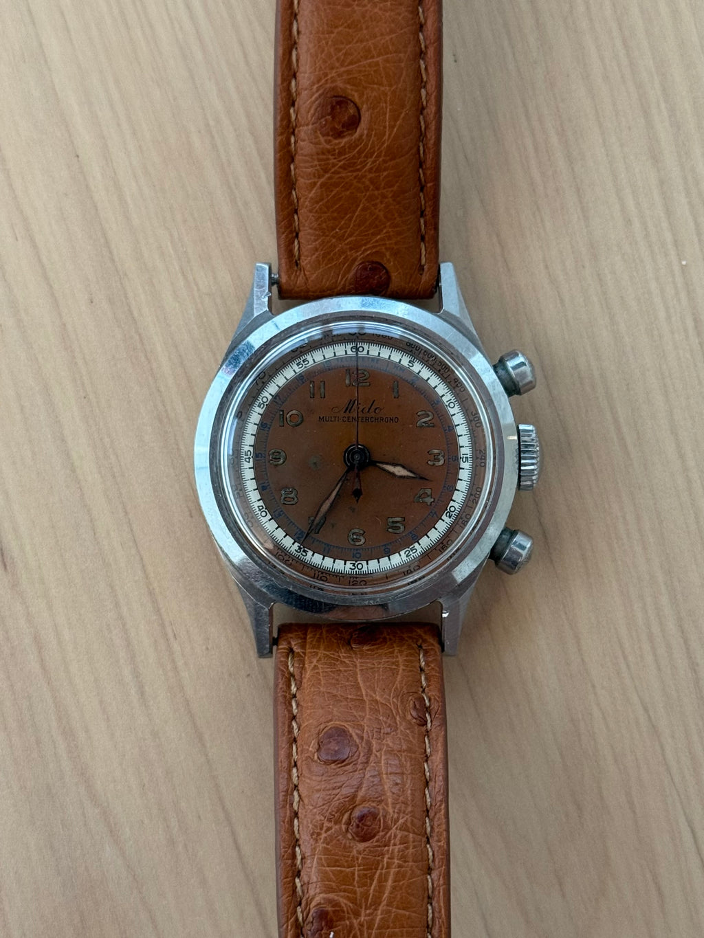1940s Mido Multi-Centerchrono Copper Dial