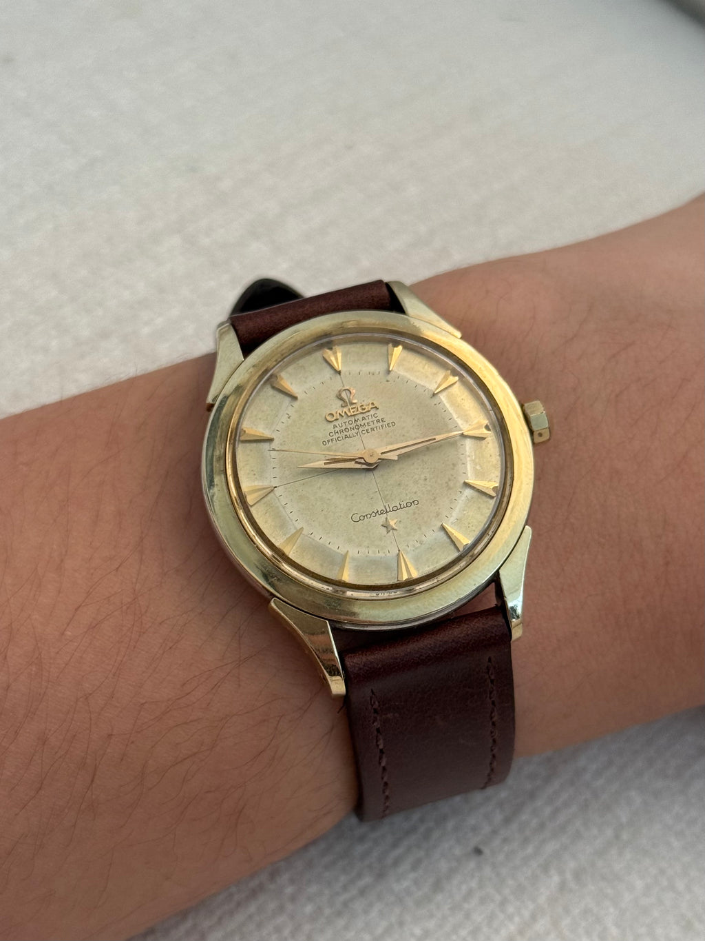 1956 Omega Constellation Ref. 2852 Pie-Pan “Arrowhead”