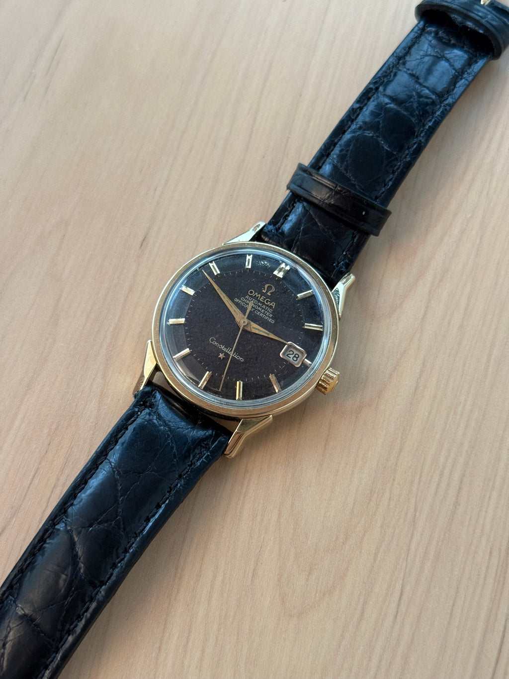 1966 Omega Constellation “Dogleg” Pie-Pan – Black Dial